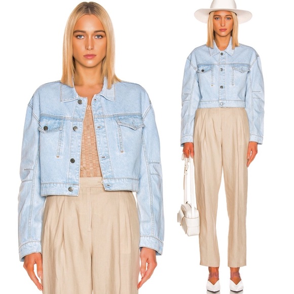 GRLFRND Lacy Cropped Denim Jacket - Picture 5 of 15